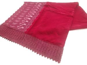 ビロードレース花模様ショール